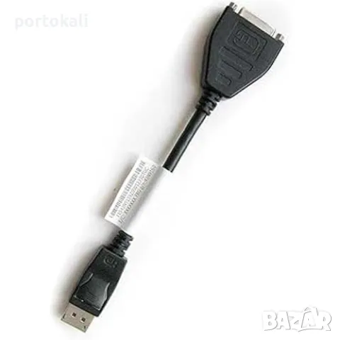 +Гаранция! НОВ! Марков hp DisplayPort to DVI-D преходник преход адаптер, снимка 2 - Кабели и адаптери - 50193657