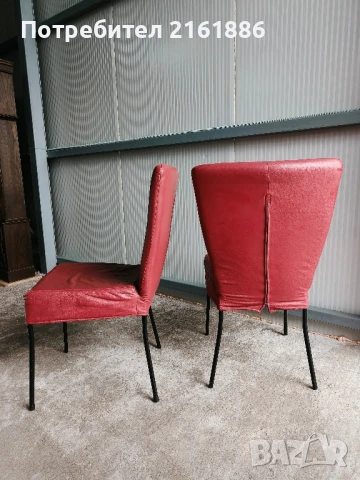 Два трапезни стола с естествена кожа , снимка 2 - Столове - 51041334