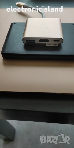 USB-C хъб Thunderbolt 3 адаптер USB C към HDMI съвместим 4K докинг станция PD зареждане за MacBook, снимка 7 - Кабели и адаптери - 38222479