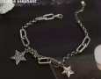 Сребърна гривна,колекция "Stars",масивен модел със звезди/нова, снимка 1 - Колиета, медальони, синджири - 40115758