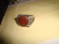 МАЙСТОРСКИ СРЕБЪРЕН МАСИВЕН ПРЪСТЕН с ШЛИФОВАН КАРНЕОЛ ОКСИДИРАНО СРЕБРО 925 ЮВЕЛИРНА ИЗРАБОТА 22380, снимка 11