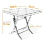 Градинска маса с метални крака 80/80см, снимка 3