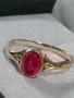 Стар златен руски пръстенс рубин СССР 583, снимка 2
