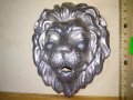 Стара КРАСИВА СРЕБРИСТА МЕТАЛНА ЛЪВСКА ГЛАВА БАРЕЛЕФ ФМОГО ЕФЕКТНА За УКРАСА на ПОРТА КОЛЕКЦИЯ 42746, снимка 7