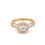 Златен дамски пръстен 2,99гр. размер:62 14кр. проба:585 модел:21890-2, снимка 1 - Пръстени - 44134348