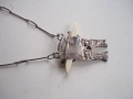 Дизайнерско сребърно колие амулет, снимка 6
