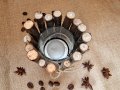Свещник за чаена свещ от естествени материали, снимка 9