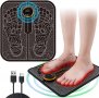 Нов сгъваем преносим електронен мускулен стимулатор за масаж крака, снимка 1 - Масажори - 40128955