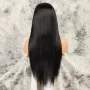 80 см Черна дантелена права перука лейс фронт с дантела 13*4*1, снимка 3