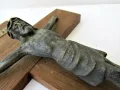 Стар голям кръст,разпятие за стена , снимка 2
