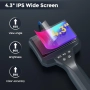 Нова HD ендоскоп камера с двойна леща, 4.3" IPS дисплей и 3.5 м кабел, снимка 4