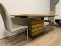 Трапезна маса Леонардо 180х90 дъб/черно - неразтегателна, снимка 2