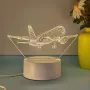 Холограмна 3D LED лампа Пътнически Самолет,RGB Седемцветен Интелигентен Контрол,USB, снимка 10