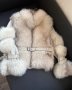 Палто с естествен косъм от полярна лисица 2в1, снимка 2