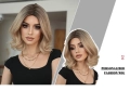 Перука 37 см руса, чуплива омбре с тъмни корени и естествен път, снимка 3