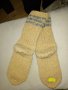 Ръчно плетени детски чорапи от вълна, снимка 1 - Чорапи - 38657079