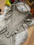 Нова бежова рокля плетиво с къдрички, снимка 2
