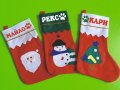 Коледено чорапче с име за домашен любимец, снимка 1 - Коледни подаръци - 38037592