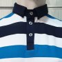 Нова мъжка моряшка блуза тип Lacoste, райе, копчета, пике, снимка 5