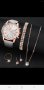 Дамски часовник с гривна,колие,пръстен и обици, снимка 1 - Бижутерийни комплекти - 43421105