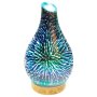 Ултразвуков стъклен 3D дифузер за етерични масла 120ml, 7 LED цвята, снимка 2