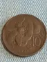 Стара монета 10 чентезима 1924г. Италия Виктор Емануил трети 30215, снимка 2