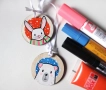 Дървени коледни играчки Ръчно рисувани Украса за елха, снимка 5
