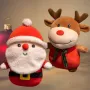 Коледна плюшена играчка 25см – Дядо Коледа или Еленче, снимка 1