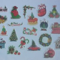 Скрапбук стикери за декорация планер Коледа 1 - 20 бр /комплект , снимка 1 - Други - 38216979