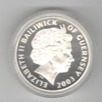Guernsey-5 Pounds-2003-KM# 160a-Admiral Nelson-Silver Proof, снимка 4 - Нумизматика и бонистика - 37333260
