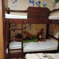 Двуетажно легло от масив, снимка 4 - Мебели за детската стая - 43574560