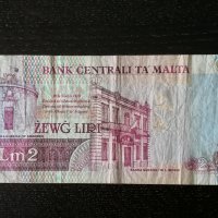 Банкнота - Малта - 2 лири | 1967г., снимка 2 - Нумизматика и бонистика - 27455766