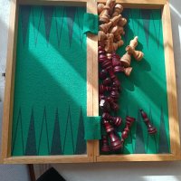 Стар дървен шах, снимка 6 - Антикварни и старинни предмети - 40449862