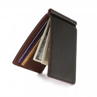 Бизнес портфейл с щипка за банкноти и банкови карти, снимка 3 - Портфейли, портмонета - 39565085