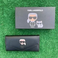 Луксозен черен портфейл Karl Lagerfeld код DS723, снимка 1 - Портфейли, портмонета - 32831976