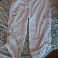 Бял ефирен широк панталон , снимка 1 - Панталони - 28277929