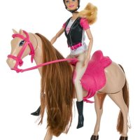 Кон с кукла ездач, снимка 1 - Кукли - 43294265