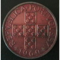1 ескудо 1969, Португалия, снимка 2 - Нумизматика и бонистика - 32809440