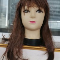Нова средна дължина кестенява перука с бретон - 45 см. - мод.18, снимка 6 - Аксесоари за коса - 24152051