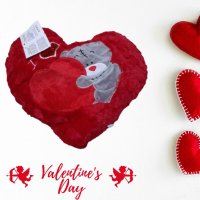 Подаръчна Свети Валентин плюшена музикална възглавничка Сърце , снимка 5 - Плюшени играчки - 43846915