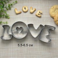 LOVE ♡ метални форми букви резци за тесто сладки Свети Валентин и др., снимка 1 - Форми - 28404438