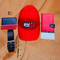 Колан шапка и 2 портфейла уникален комплект Tommy Hilfiger код 48, снимка 1 - Портфейли, портмонета - 33590993