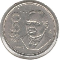 Mexico-50 Pesos-1985 Mo-KM# 495, снимка 1 - Нумизматика и бонистика - 43837866
