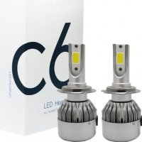 Комплект 2бр. Крушки H1 H3 H8 H11 12V 36W LED Диодни COB C6, снимка 2 - Аксесоари и консумативи - 32932426