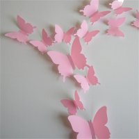 12 броя комплект 3D стикери за стена с пеперуди, снимка 2 - Декорация за дома - 38559320