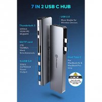 UtechSmart  USB-C хъб 7 in 2, алуминиев, 3xUSB 3.0, USB 2.0, PD 100W, TF/SD четец, снимка 2 - Други - 35481806