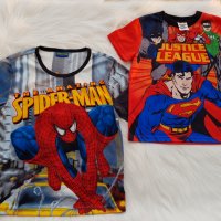 Детска тениска Спайърмен и Супермен 6-7 години, снимка 1 - Детски тениски и потници - 28283083