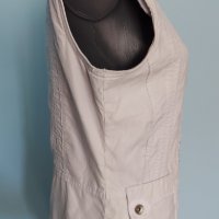 Бяло яке без ръкави тип суичър / елек с хастар "Cecil"® , снимка 4 - Якета - 32964307