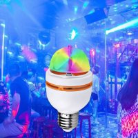 ХИТ LED RGB въртяща диско лампа крушка страхотни ефекти, снимка 1 - Крушки - 26967464