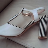 Лачени красиви сандали с ток на Мат-Стар, снимка 1 - Сандали - 26821720
